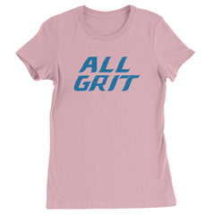 All Grit Detroit Football Womens T-shirt Light Pink
