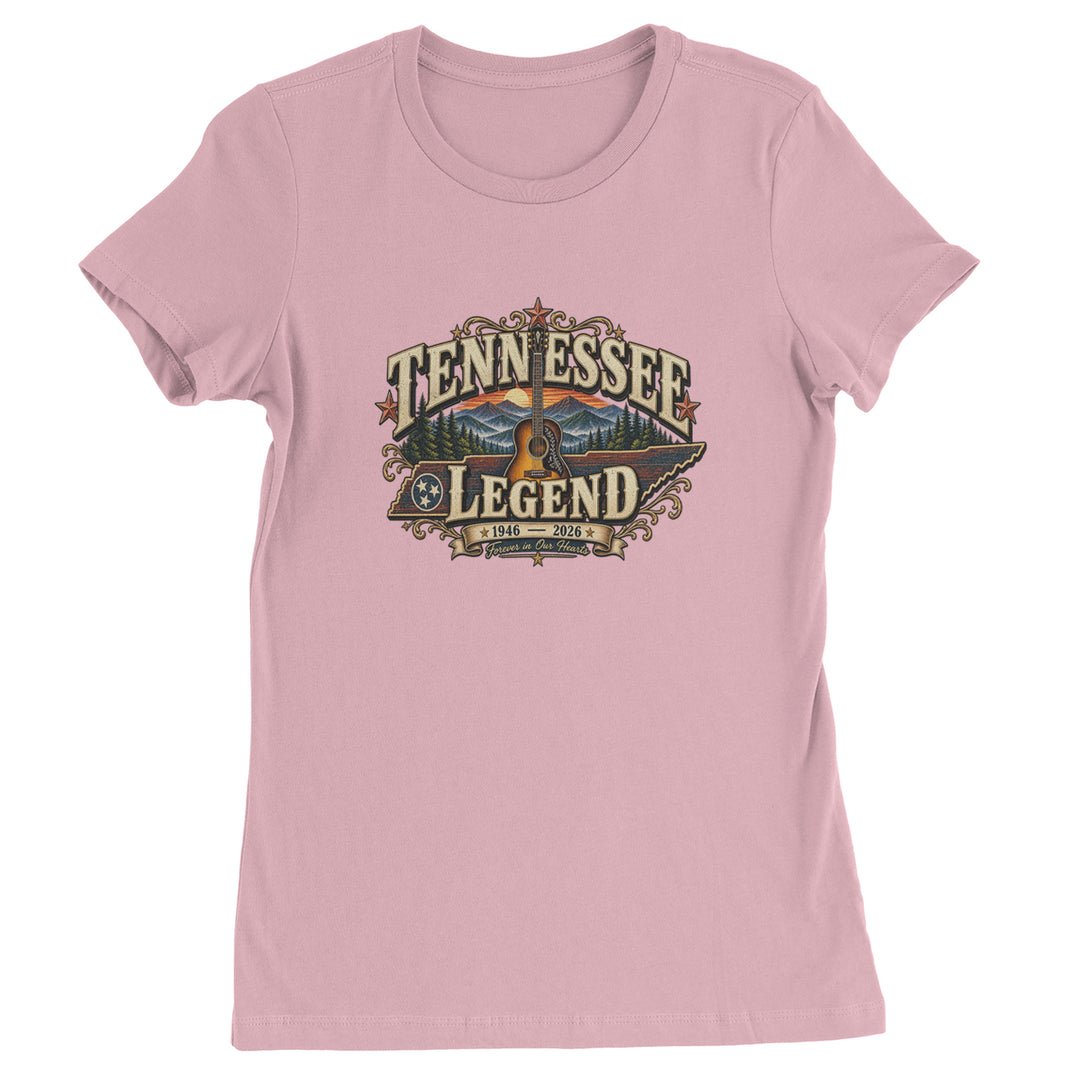 Tennessee Legend Country Music Dolly Womens T-shirt Light Pink