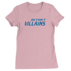 Detroit Villains Grit Football Womens T-shirt Light Pink