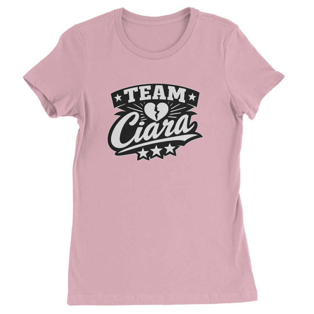 Team Ciara Scamanda Broken Heart Womens T-shirt Light Pink