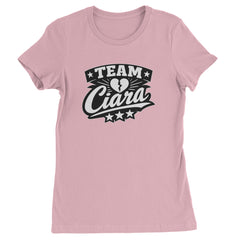 Team Ciara Scamanda Broken Heart Womens T-shirt Light Pink