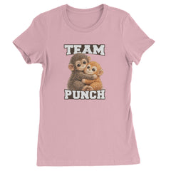 Team Punch Panchi-kun Monkey Womens T-shirt Light Pink