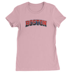 Boston City Pride Skyline Womens T-shirt Light Pink