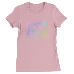 Spooky Season Cute Pastel Halloween Design Womens T-shirt Light Pink