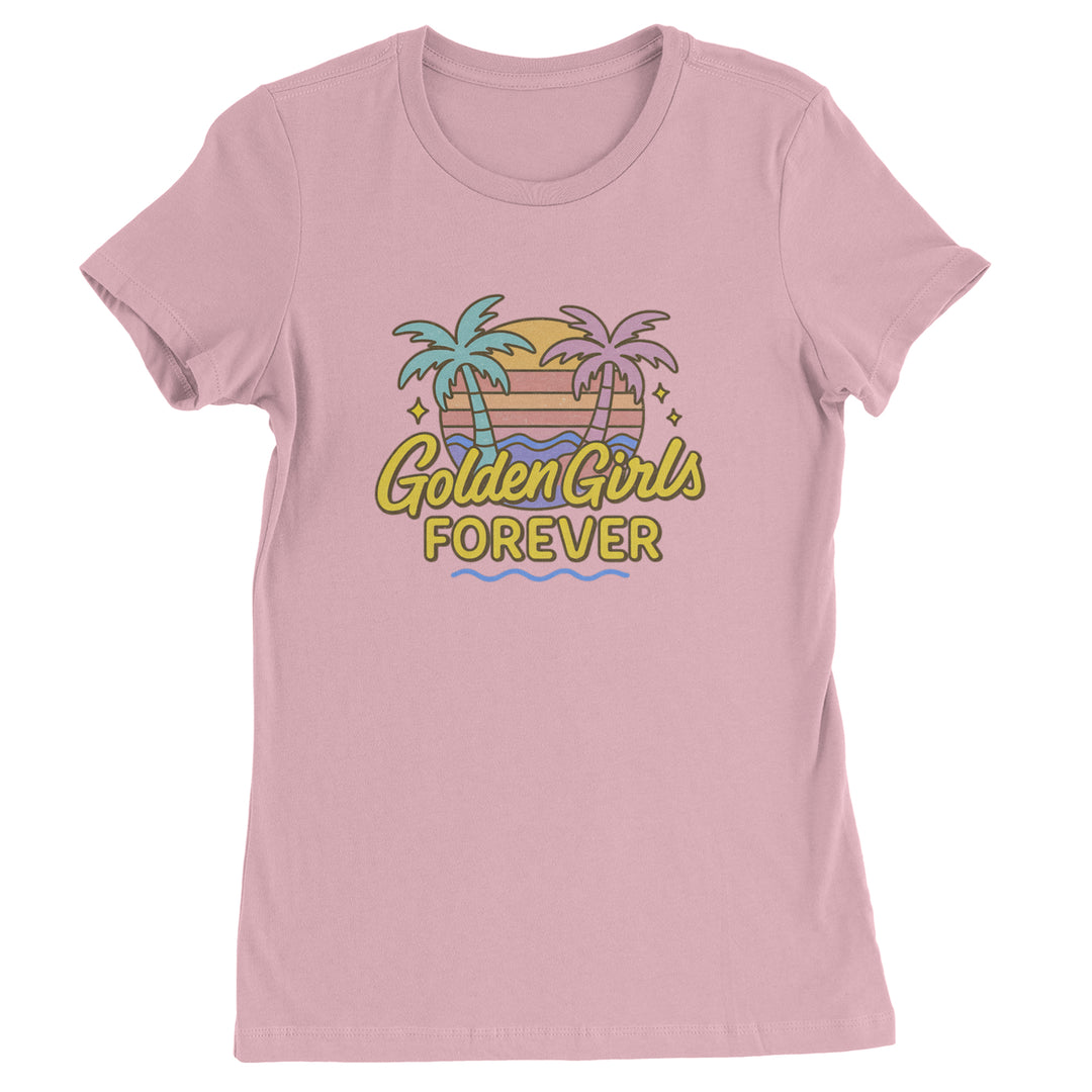 Golden Girls Forever Retro Sunset Womens T-shirt Light Pink