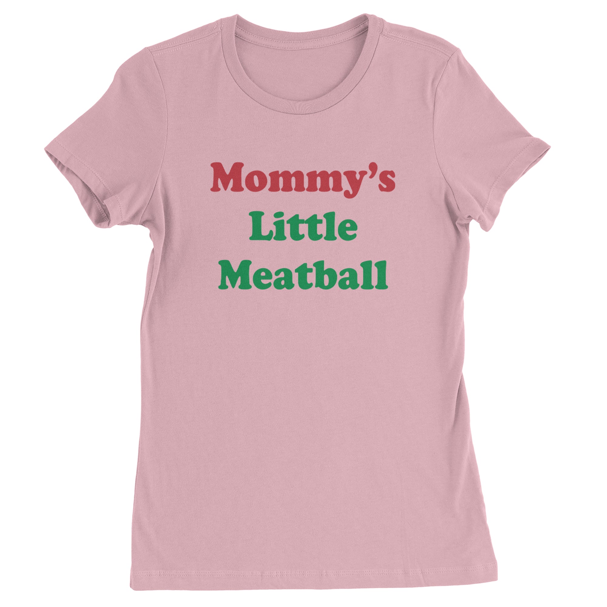 Mommy's Little Meatball Love Island Womens T-shirt Light Pink