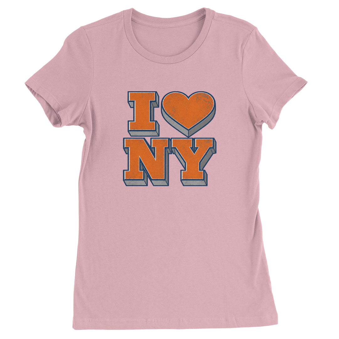 New York City Pride Heart Womens T-shirt Light Pink