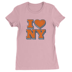 New York City Pride Heart Womens T-shirt Light Pink