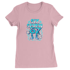 67 Brainrot Meme Slang Womens T-shirt Light Pink