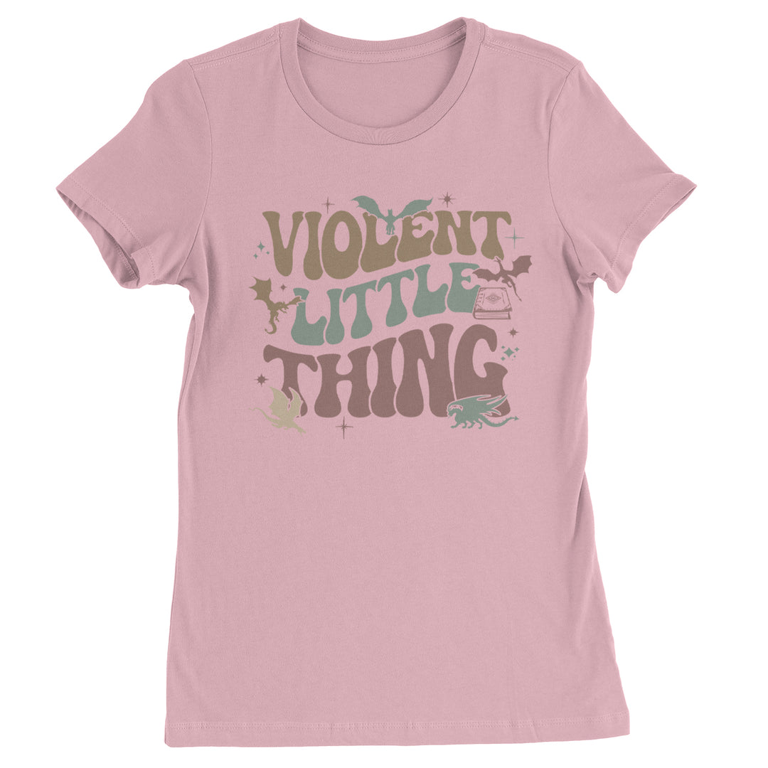 Violent Little Thing Dragon  Womens T-shirt Light Pink