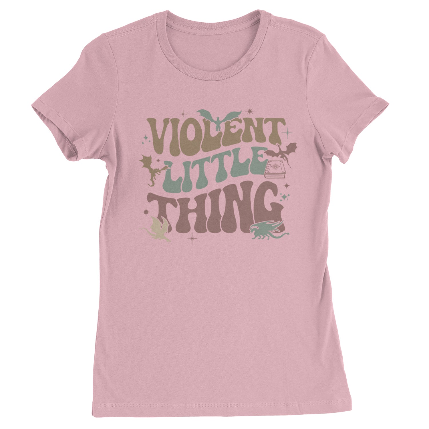 Violent Little Thing Dragon  Womens T-shirt Light Pink