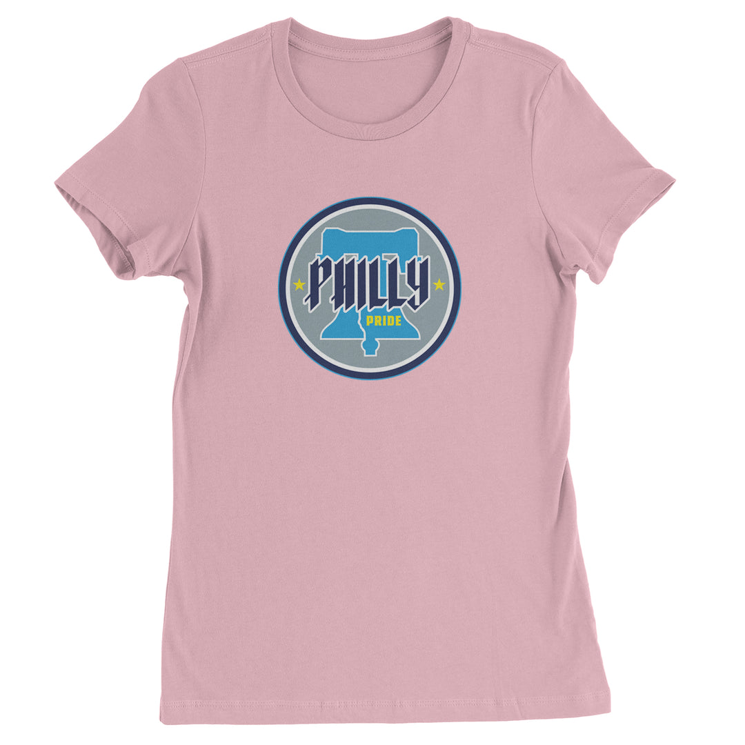 Philly Pride Liberty Bell Womens T-shirt Light Pink
