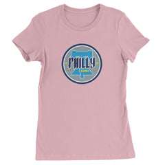 Philly Pride Liberty Bell Womens T-shirt Light Pink