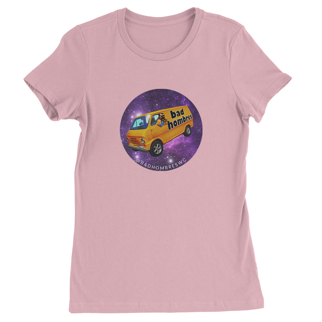 Bad Hombres Space West Chester Band Womens T-shirt Light Pink