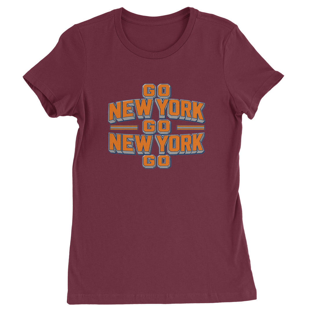 Go New York Go Basketball Womens T-shirt Maroon