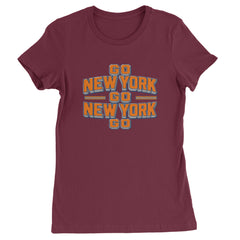 Go New York Go Basketball Womens T-shirt Maroon