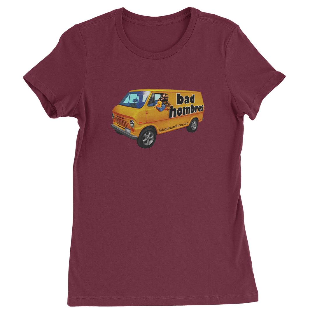 Bad Hombres Van West Chester Band Womens T-shirt Maroon