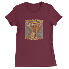 Tung Tung Tung Sahur Enforcer Womens T-shirt Maroon