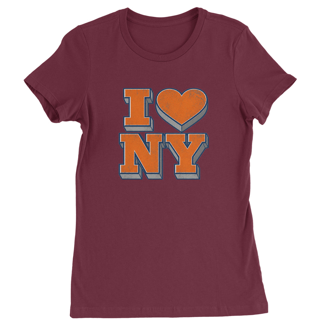 New York City Pride Heart Womens T-shirt Maroon