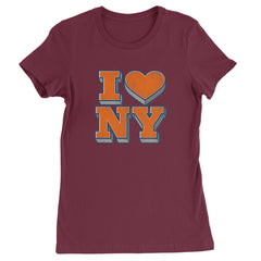 New York City Pride Heart Womens T-shirt Maroon