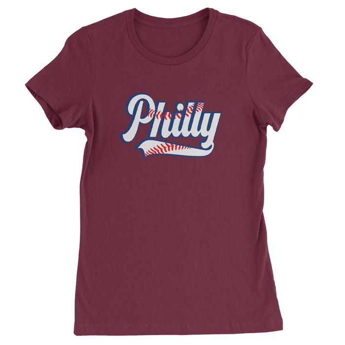 Philly Baseball Stitching Womens T-shirt
