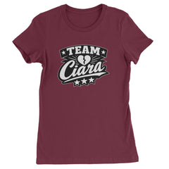 Team Ciara Scamanda Broken Heart Womens T-shirt Maroon