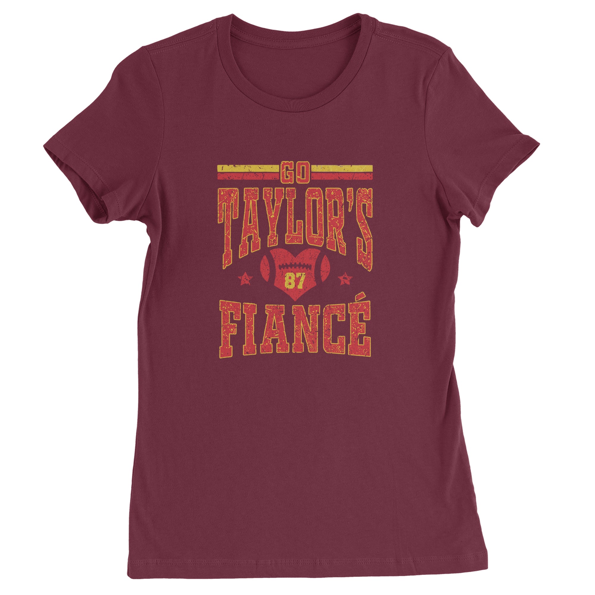 Go Taylor's Fiancé Engagement Game Day Womens T-shirt Maroon