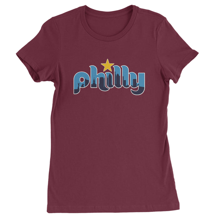 Skyline Philly Philadelphia Womens T-shirt