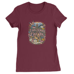 I Will Always Love You Dolly Womens T-shirt Maroon