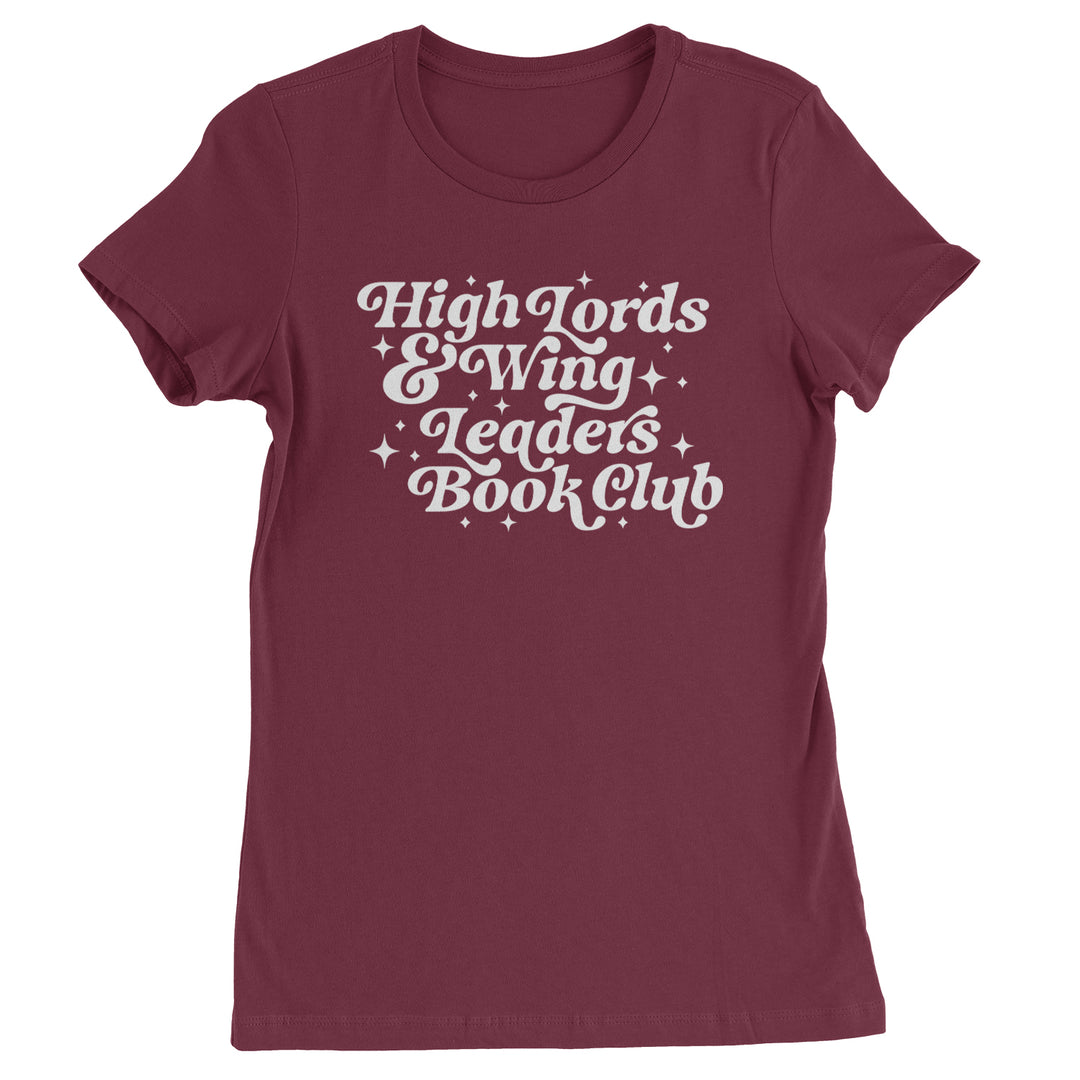 High Lords and Wingleaders Club Romantasy Womens T-shirt Maroon