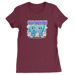 67 Six Seven Meme Kawaii Cloud Womens T-shirt Maroon