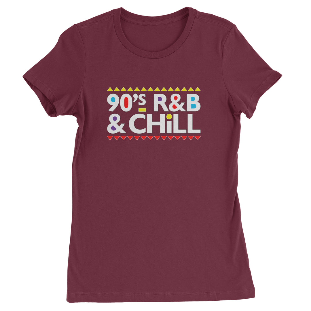 90s R&B and Chill Retro Throwback Womens T-shirt Maroon