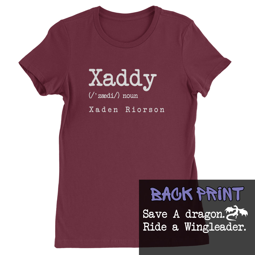 Xaddy Save A Dragon Ride A Wingleader Womens T-shirt Maroon