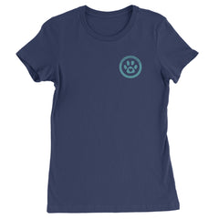 TLC To Love a Canine Dog Rescue Teal Womens T-shirt Navy Blue