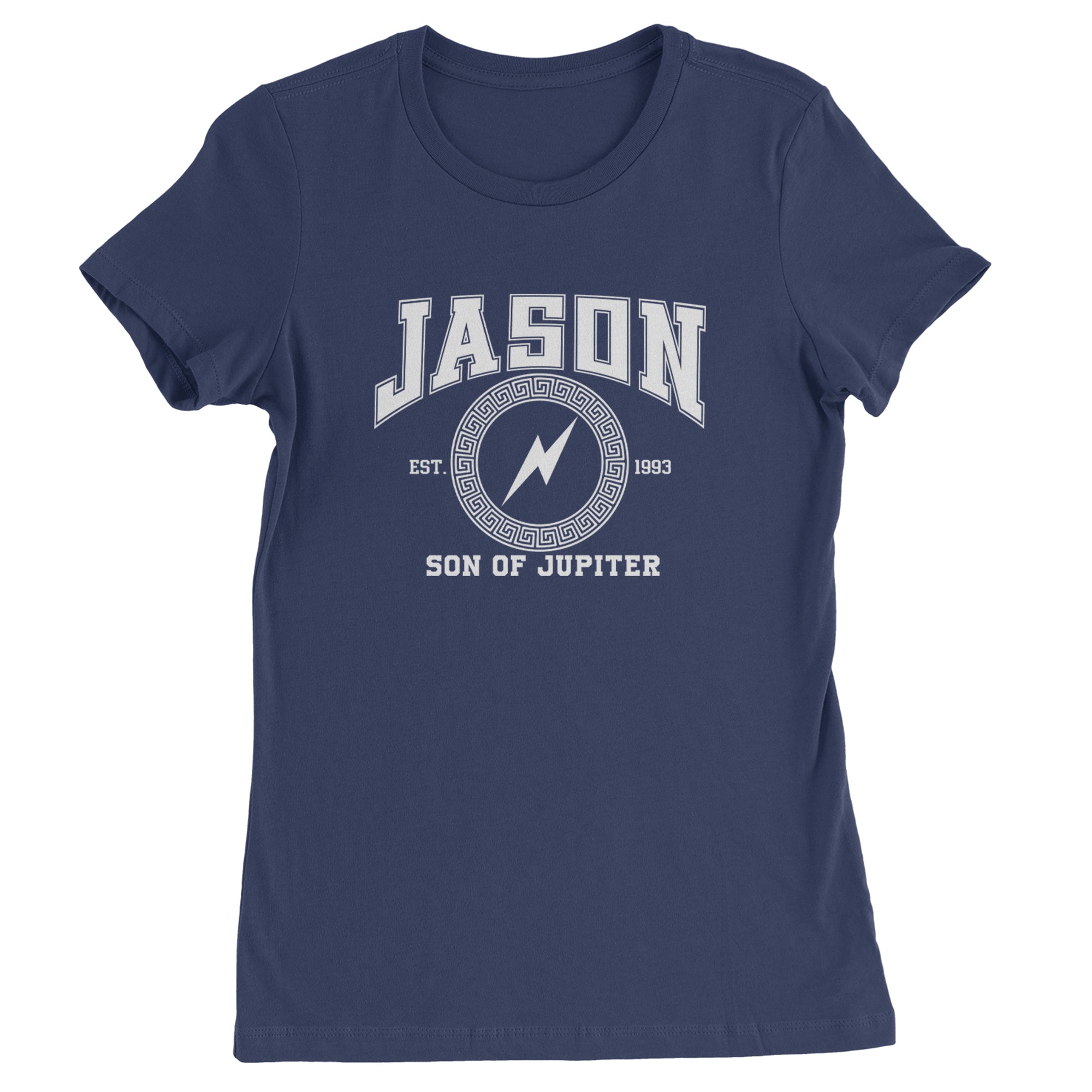 Jason Son of Jupiter Storm Bringer Womens T-shirt Navy Blue