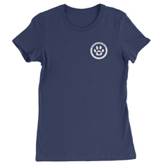 TLC To Love a Canine Dog Rescue White Womens T-shirt Navy Blue