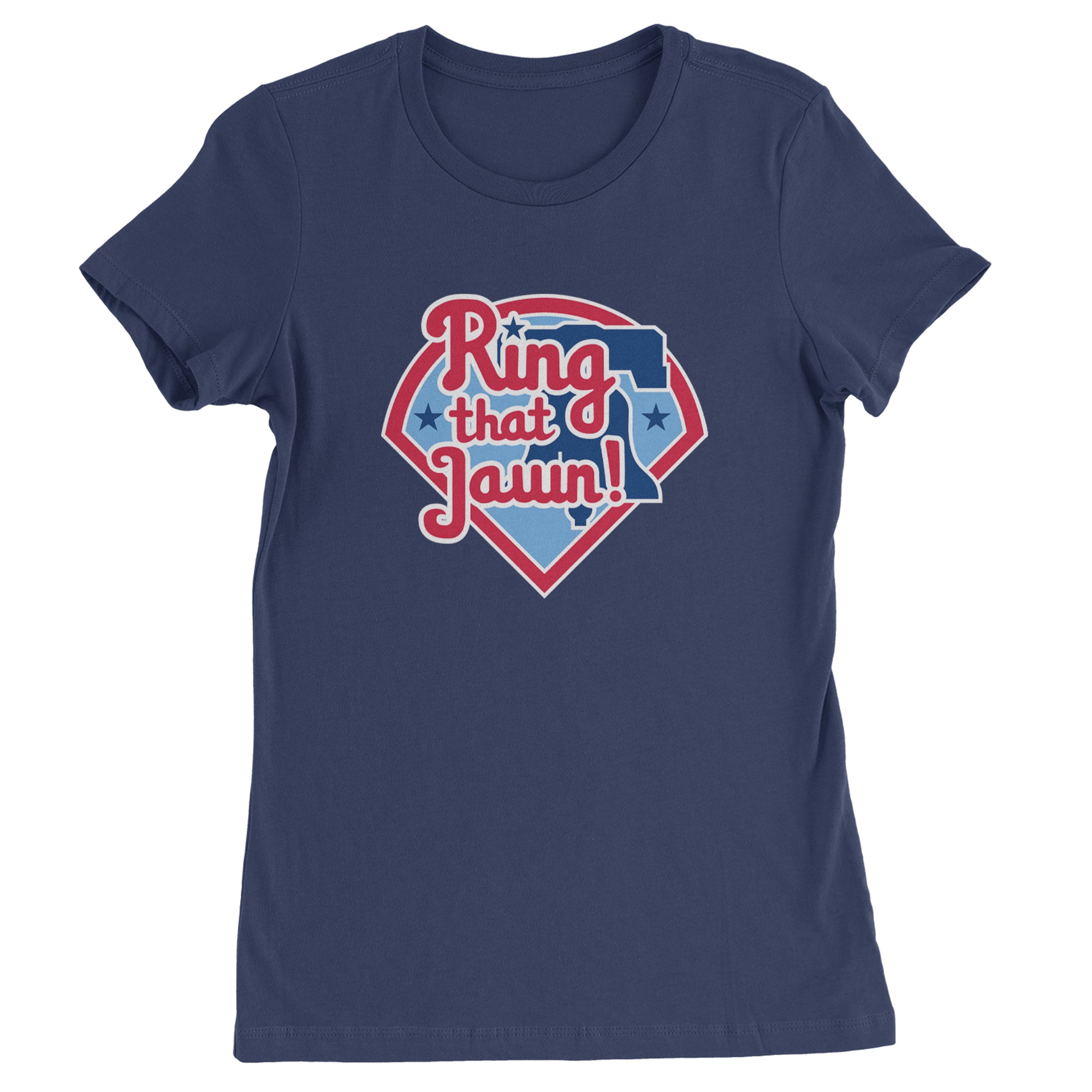 Ring That Jawn Philly Baseball Womens T-shirt Navy Blue