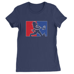Batter Up Philly Baseball Phan Womens T-shirt Navy Blue