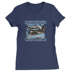 Bombardino Crocodilo Brainrot Womens T-shirt Navy Blue