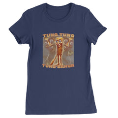 Tung Tung Tung Sahur Enforcer Womens T-shirt Navy Blue