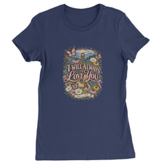 I Will Always Love You Dolly Womens T-shirt Navy Blue