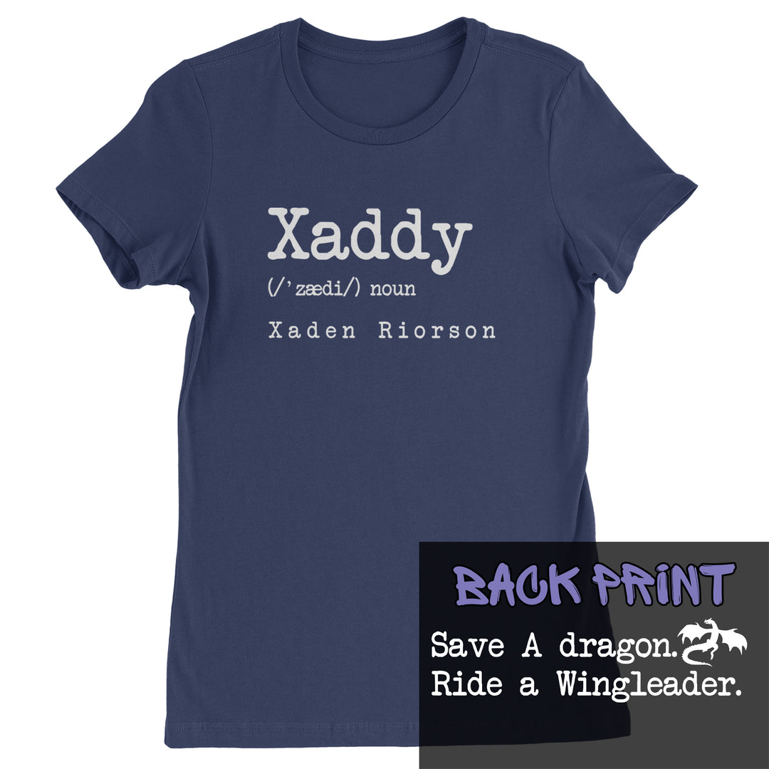 Xaddy Save A Dragon Ride A Wingleader Womens T-shirt Navy Blue