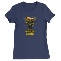 Hoist The Cone Pittsburgh Pride Womens T-shirt Navy Blue