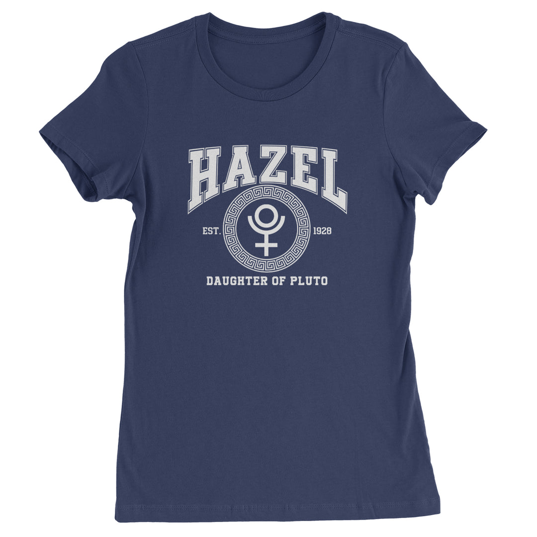 Hazel Daughter of Pluto Roman Gold Womens T-shirt Navy Blue