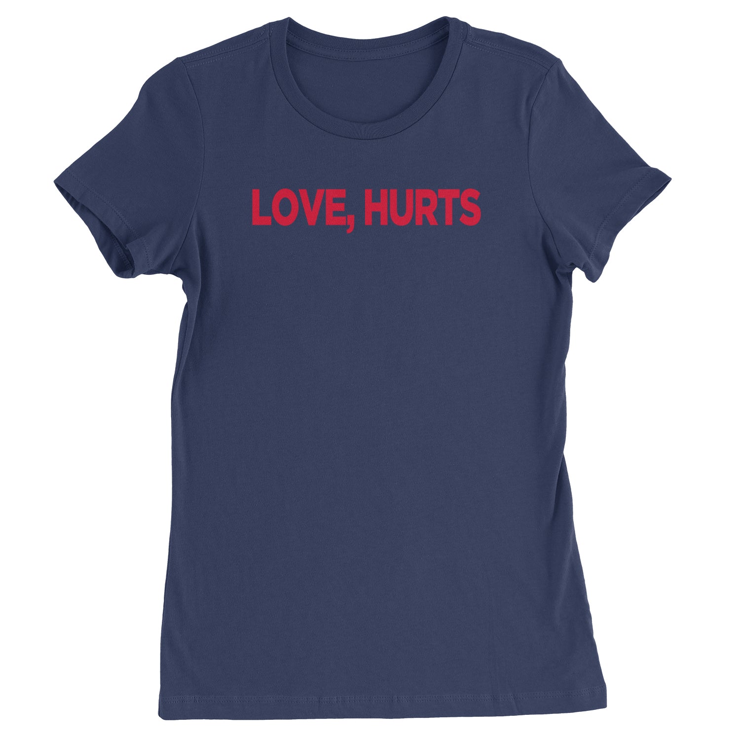 Love Hurts Womens T-shirt Navy Blue