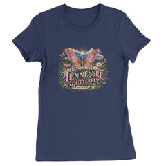 Forever Our Tennessee Butterfly Dolly Womens T-shirt Navy Blue
