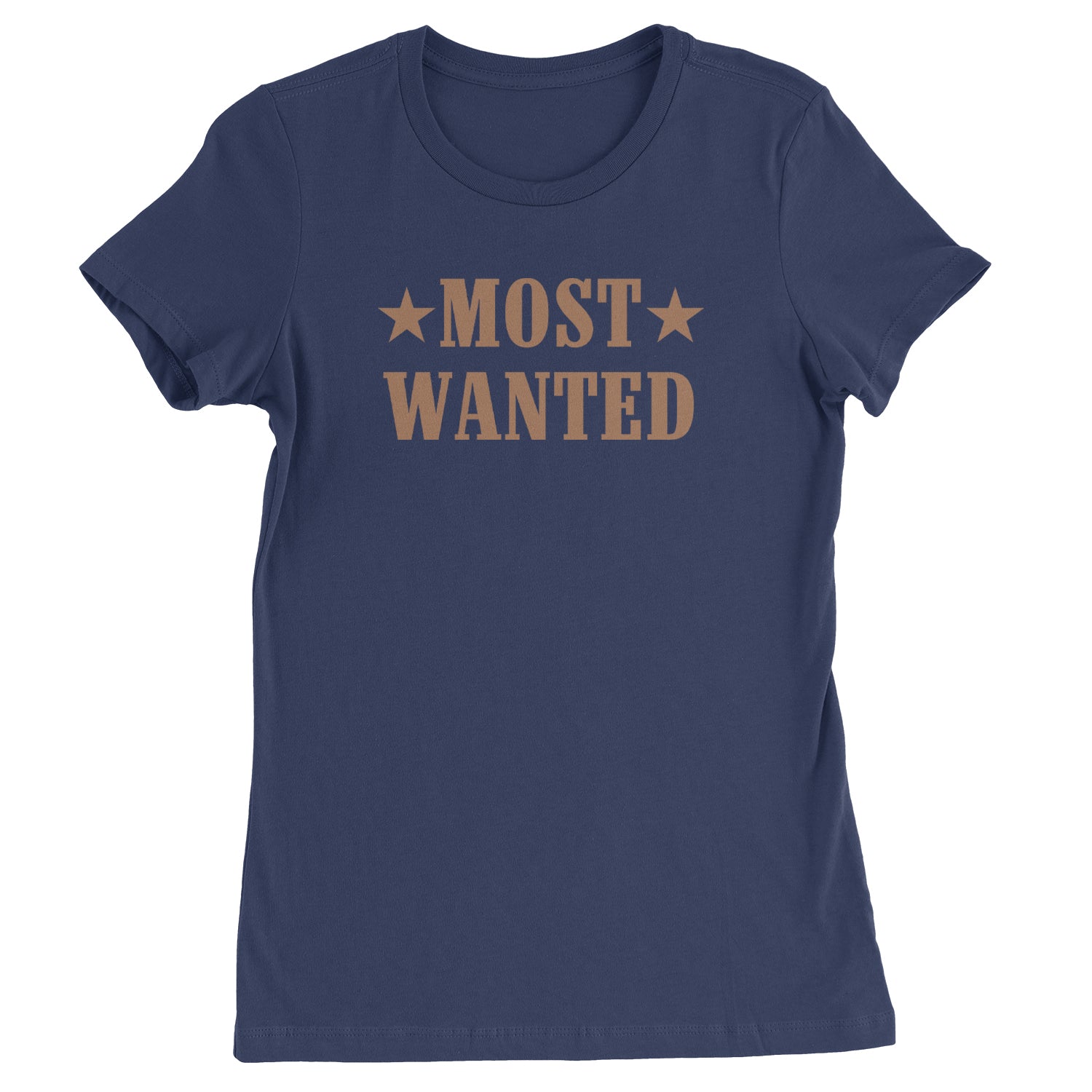 Most Wanted Cowboy  Womens T-shirt Navy Blue