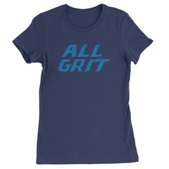All Grit Detroit Football Womens T-shirt Navy Blue
