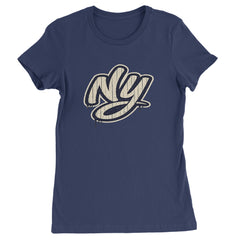 NYC New York City Grunge Street Womens T-shirt Navy Blue