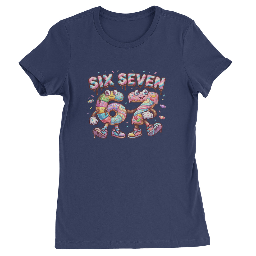 67 Candy Swirl Meme Womens T-shirt Navy Blue